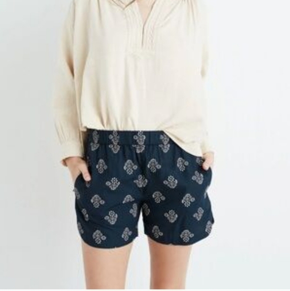 Madewell pull on elastic waist printed shorts size small - Picture 1 of 7